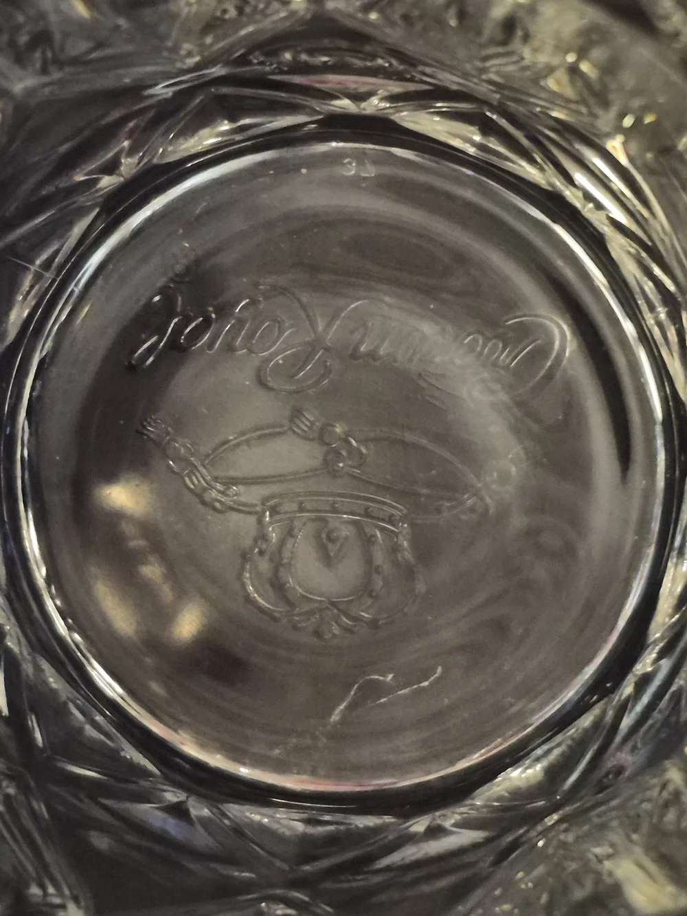 ® Clear Crystal Crown ROTAL 12 OZ GLASSES. SET OF TWO